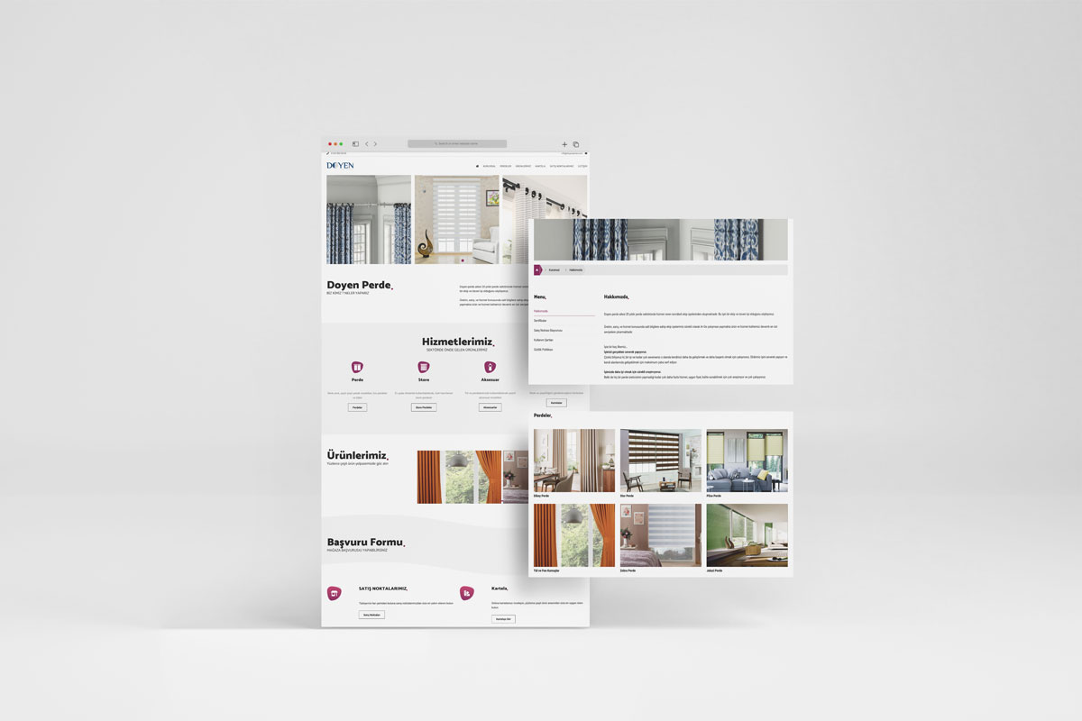 Doyen Perde A.Ş.'nin Yeni Web Sitesi Antalya'da Yayında!