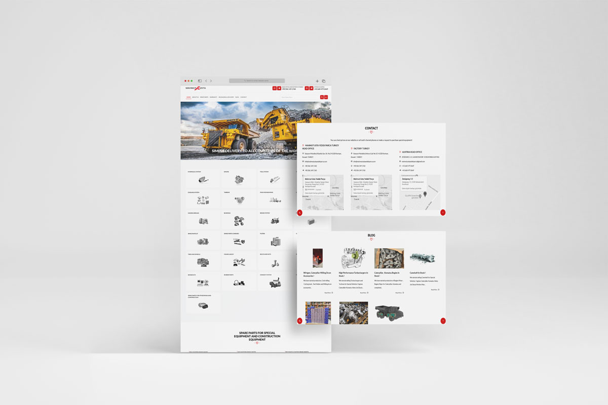Mahmutusta Yedek Parça için Modern Web Sitesi Tasarımı Çözümleri